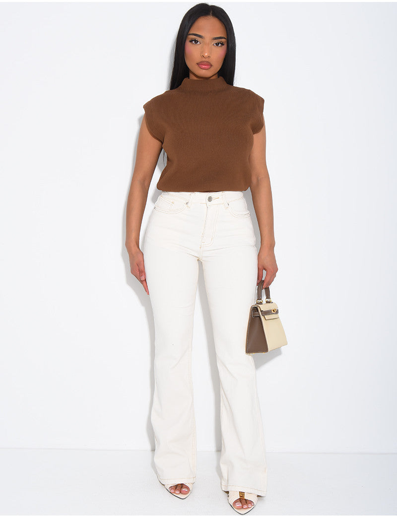 Jeans skinny stretch à bas évasé