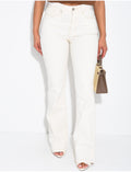 Jeans skinny stretch à bas évasé