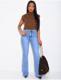 Jeans skinny stretch à bas évasé
