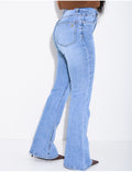 Jeans skinny stretch à bas évasé
