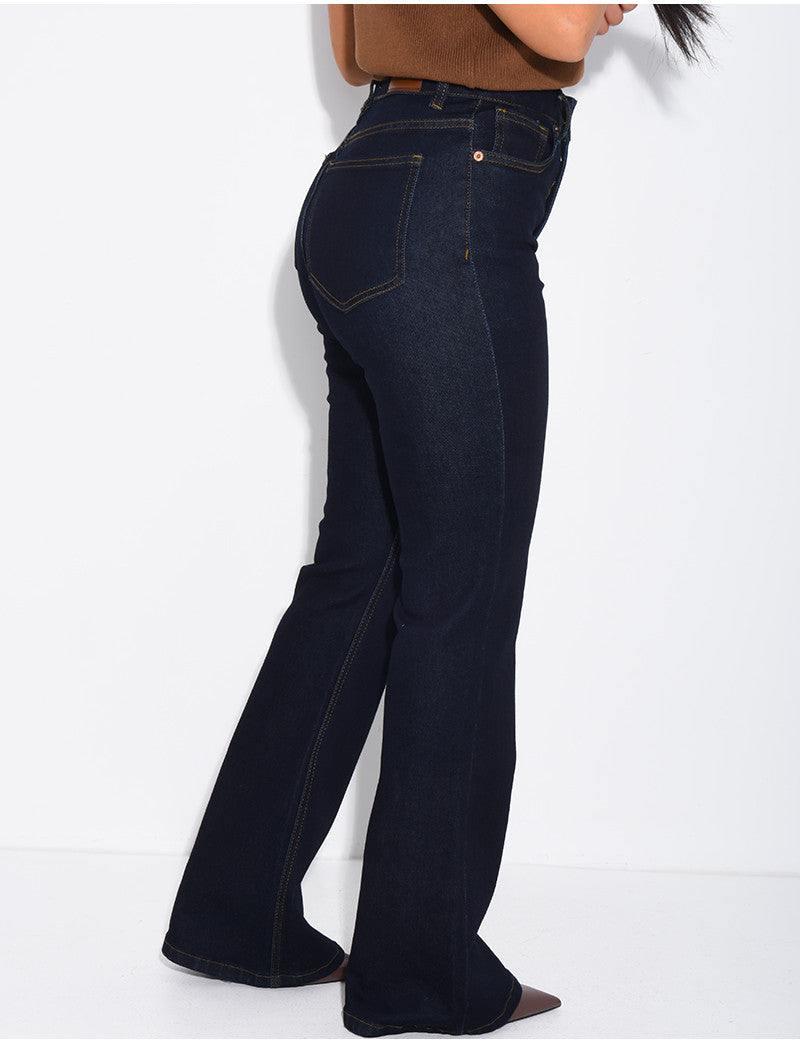 Jeans skinny stretch à bas évasé