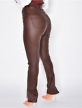 Jeans slim huilé taille haute à fente