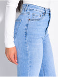 Jeans coupe droite taille haute stretchy