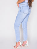Jeans taille haute destroy