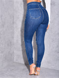 Jegging taille haute destroy