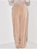 Jogging taille haute en velours