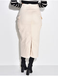 Jupe cargo en jeans stretchy