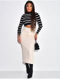 Jupe cargo en jeans stretchy