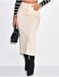 Jupe cargo en jeans stretchy