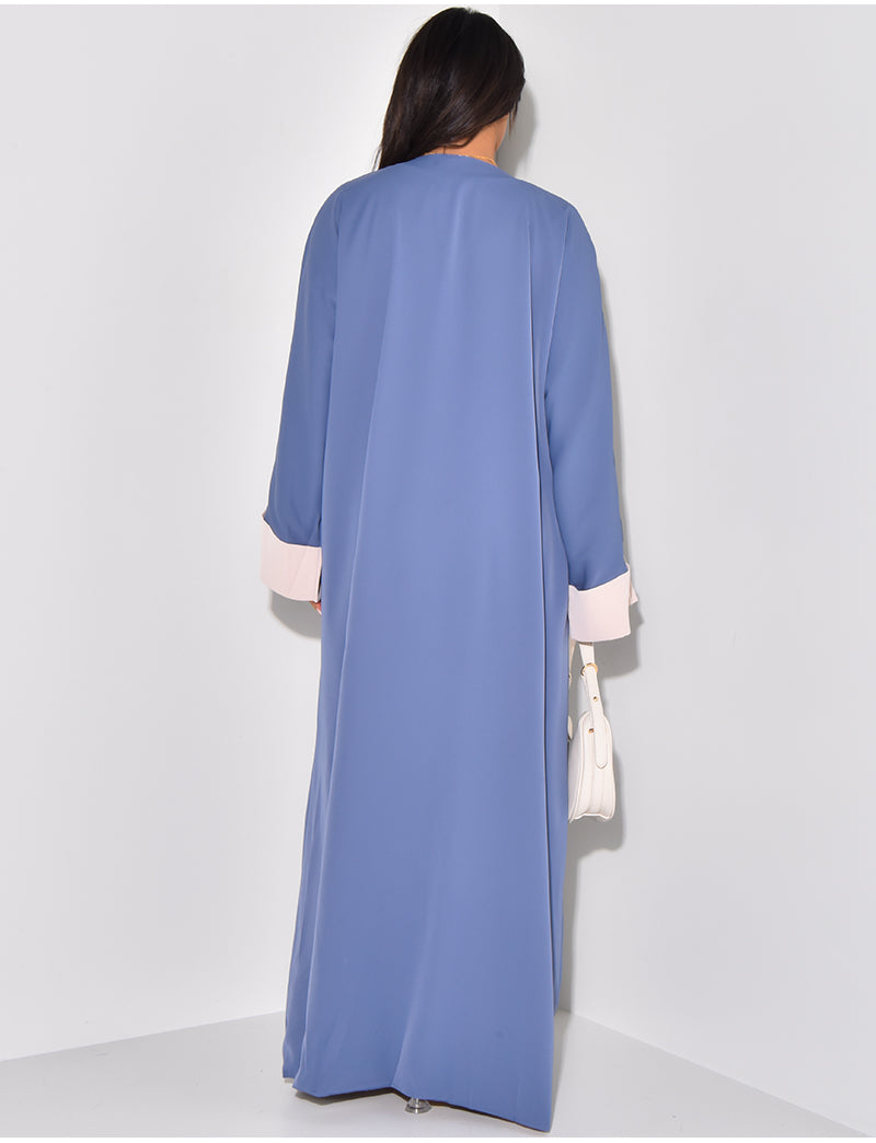 Kimono doublé à bordures contrastantes