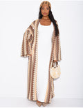 Kimono long en crochet multicolor