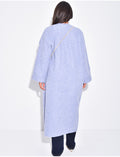 Manteau oversize en laine chiné