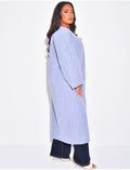 Manteau oversize en laine chiné