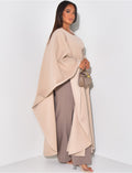 Cape longue en tissu texturé