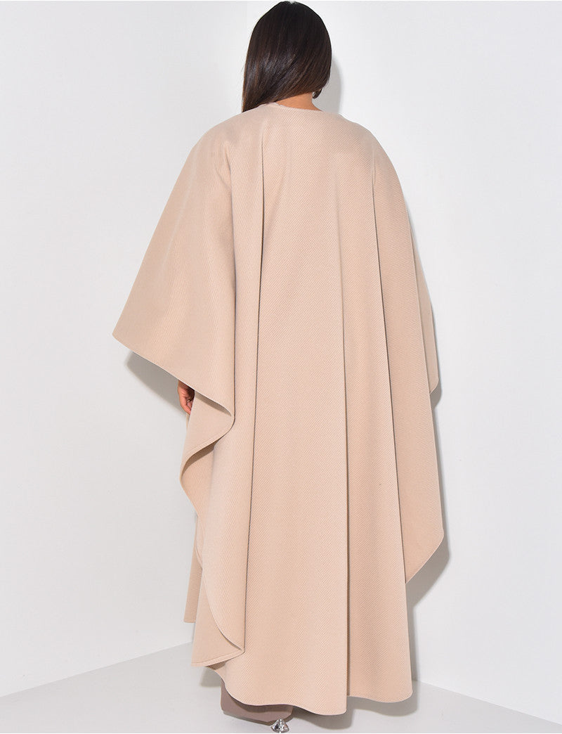 Cape longue en tissu texturé
