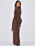 Robe cache-coeur toute douce à nouer dans le dos