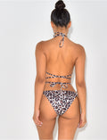 Maillot de bain 2 pièces léopard