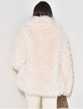 Manteau mi-long à fourrure fluffy