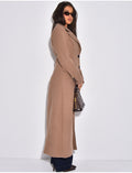 Manteau long en laine cintré