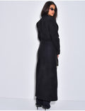 Manteau long en laine cintré
