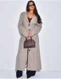 Manteau long en laine cintré
