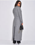 Manteau long en laine cintré