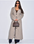 Manteau long en laine cintré
