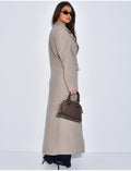 Manteau long en laine cintré