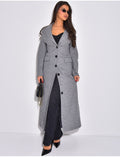 Manteau long en laine cintré
