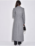 Manteau long en laine cintré