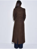 Manteau long en laine cintré