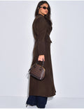 Manteau long en laine cintré