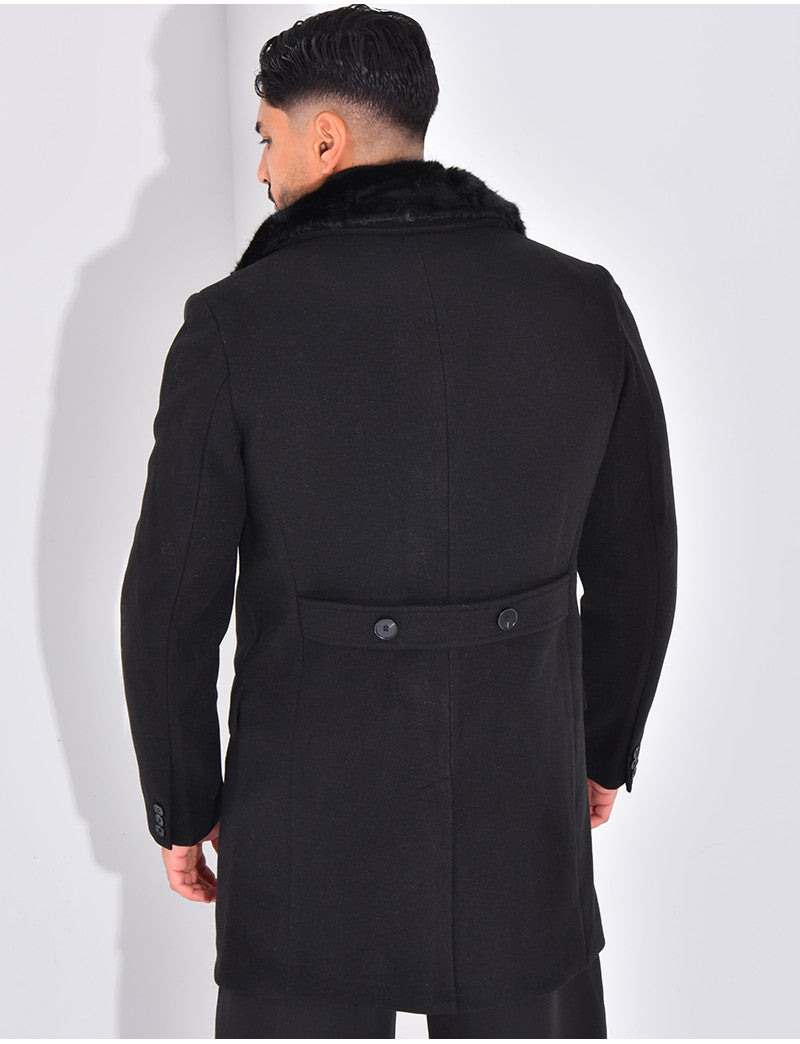 Manteau col en fourrure
