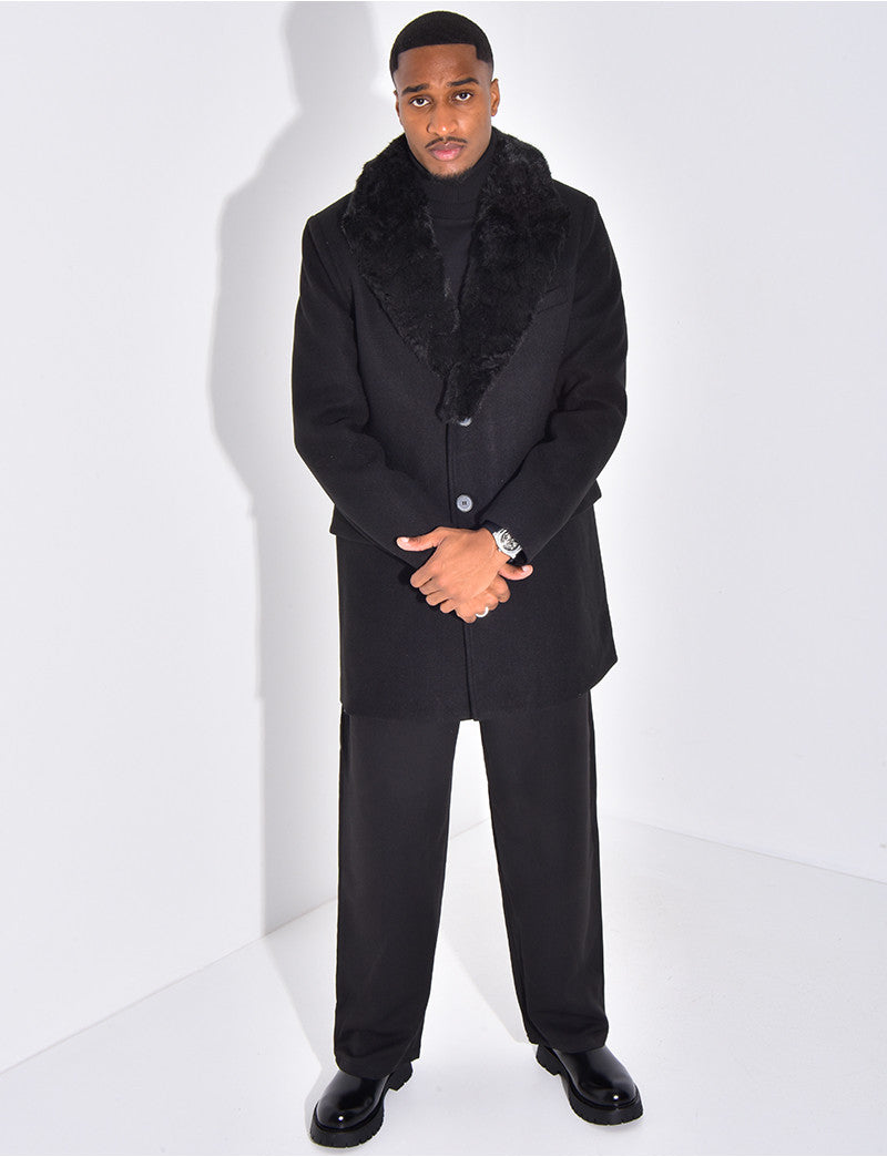 Manteau col en fourrure