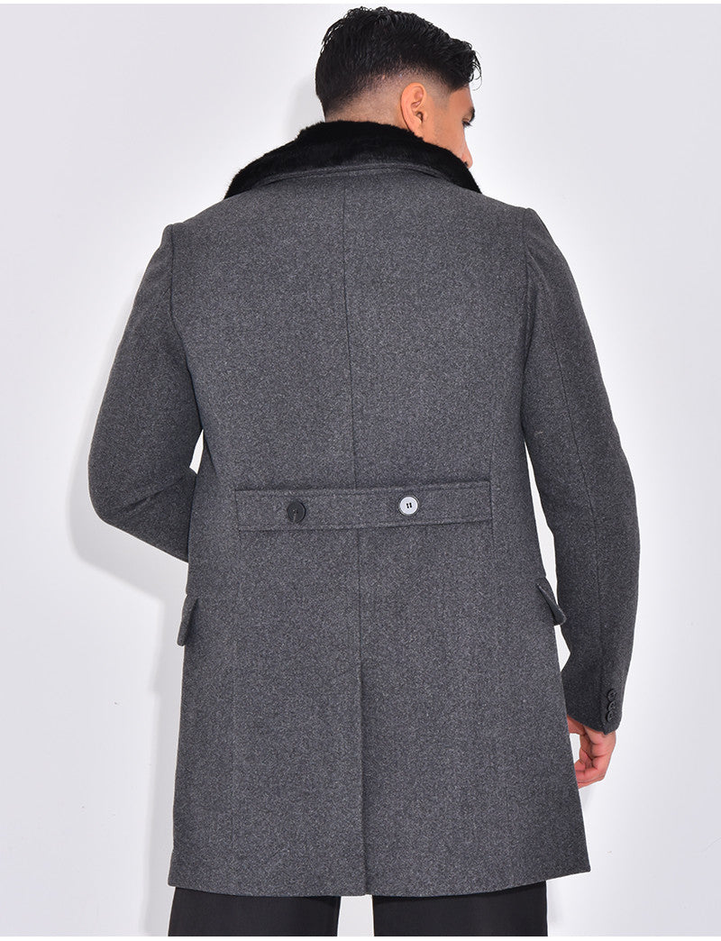 Manteau col en fourrure