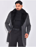 Manteau col en fourrure