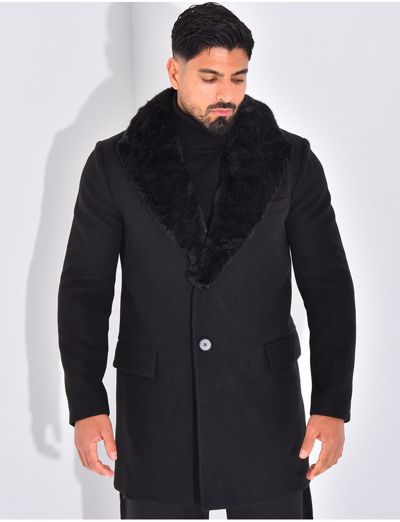 Manteau col en fourrure