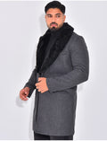 Manteau col en fourrure