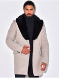 Manteau col en fourrure