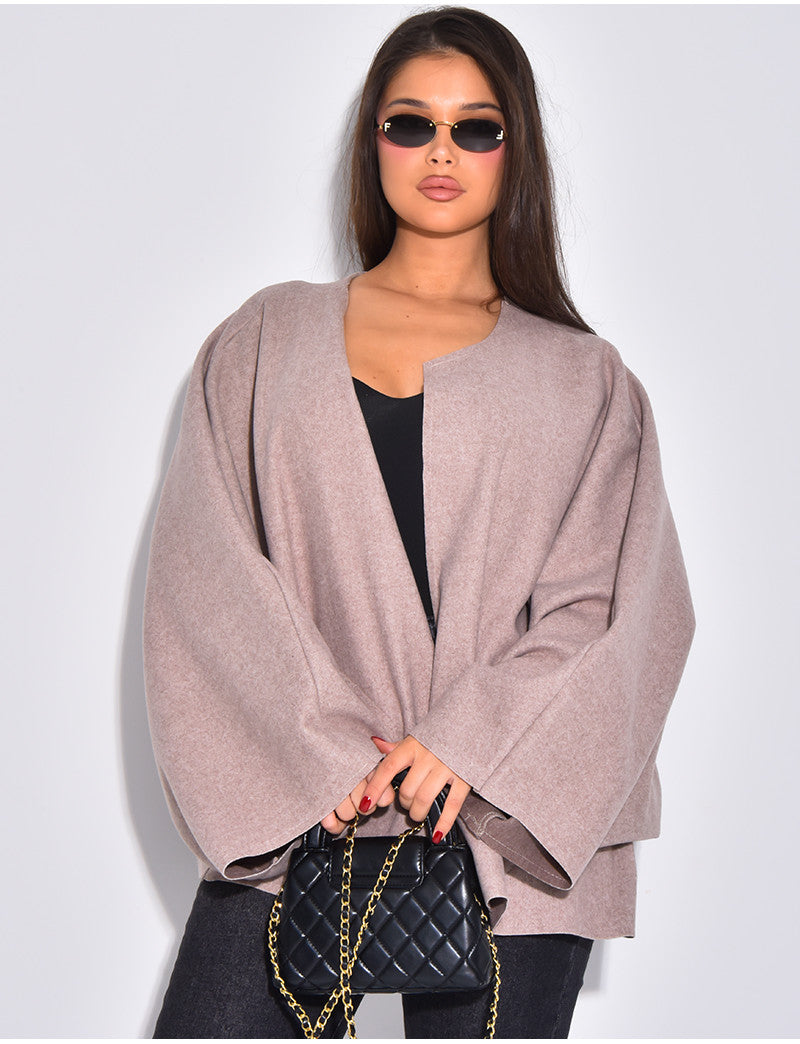 Veste style cape oversize à manches larges