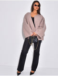 Veste style cape oversize à manches larges