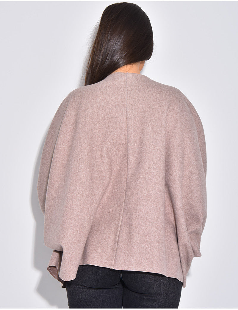 Veste style cape oversize à manches larges