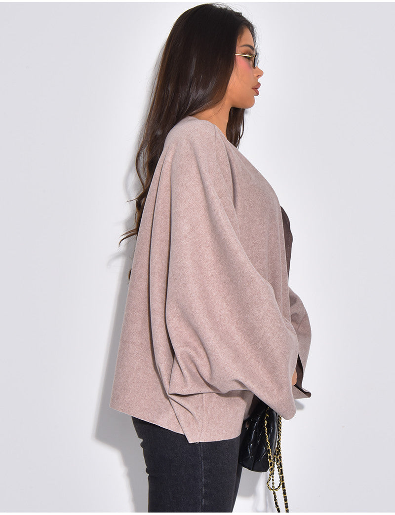 Veste style cape oversize à manches larges