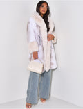 Manteau en fourrure réglable à la taille