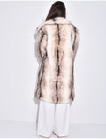 Manteau long oversize en fausse fourrure