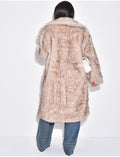 Manteau mi-long en fausse fourrure