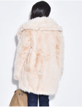 Manteau mi-long en fausse fourrure premium