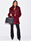 Manteau mi-long en fausse fourrure premium