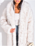 Manteau oversize à fourrure premium