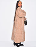 Manteau oversize en laine chiné